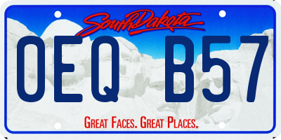SD license plate 0EQB57