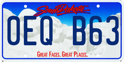 SD license plate 0EQB63