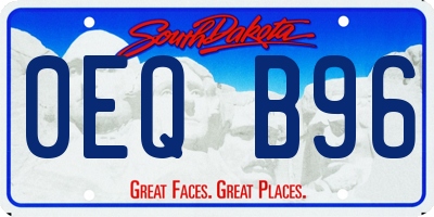 SD license plate 0EQB96