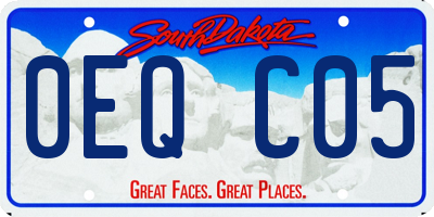 SD license plate 0EQC05