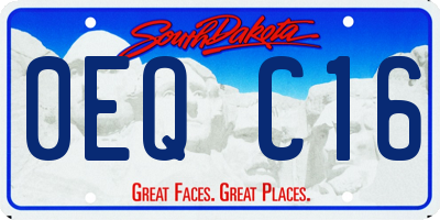 SD license plate 0EQC16