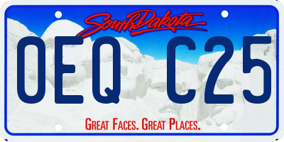 SD license plate 0EQC25