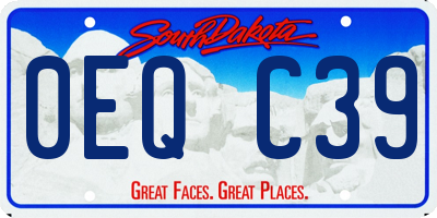 SD license plate 0EQC39