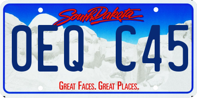 SD license plate 0EQC45