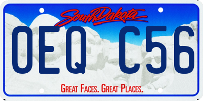 SD license plate 0EQC56