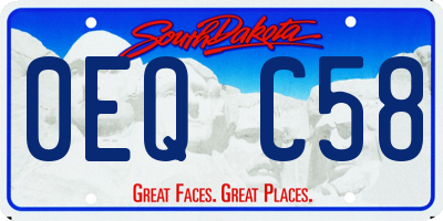 SD license plate 0EQC58