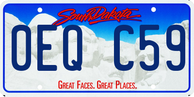 SD license plate 0EQC59