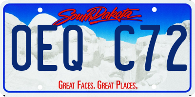 SD license plate 0EQC72