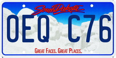 SD license plate 0EQC76