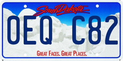 SD license plate 0EQC82