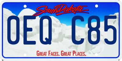 SD license plate 0EQC85