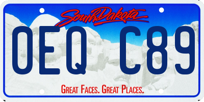 SD license plate 0EQC89