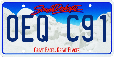 SD license plate 0EQC91