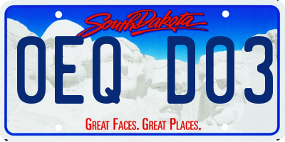 SD license plate 0EQD03