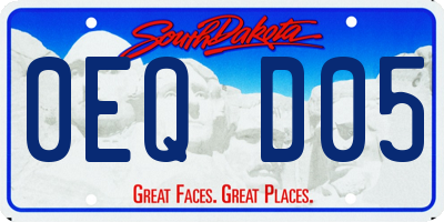 SD license plate 0EQD05