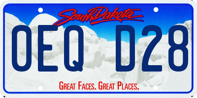 SD license plate 0EQD28