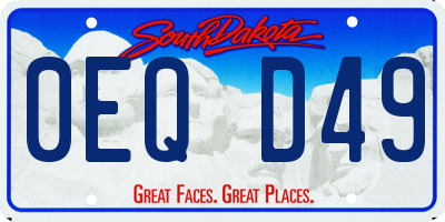 SD license plate 0EQD49