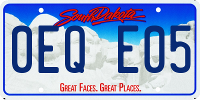 SD license plate 0EQE05