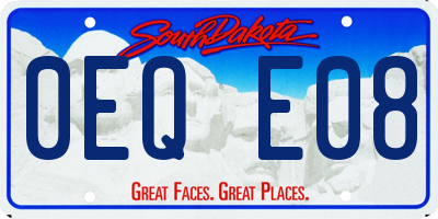SD license plate 0EQE08