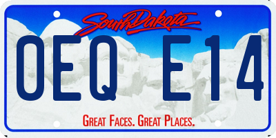 SD license plate 0EQE14