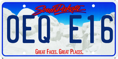 SD license plate 0EQE16