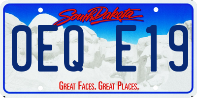 SD license plate 0EQE19