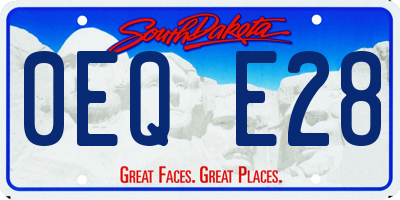 SD license plate 0EQE28