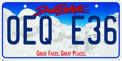SD license plate 0EQE36