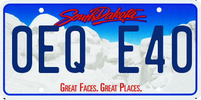 SD license plate 0EQE40