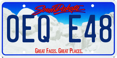 SD license plate 0EQE48