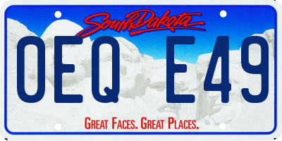 SD license plate 0EQE49