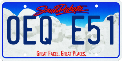 SD license plate 0EQE51