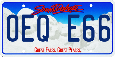 SD license plate 0EQE66