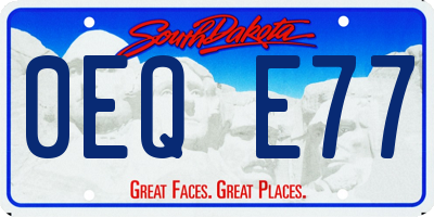 SD license plate 0EQE77