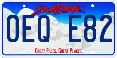 SD license plate 0EQE82