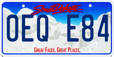 SD license plate 0EQE84