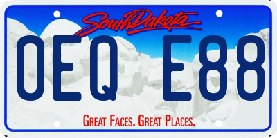 SD license plate 0EQE88
