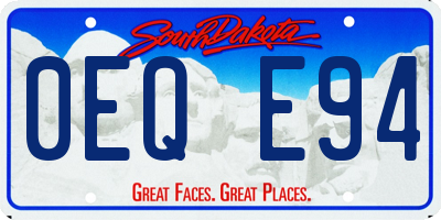 SD license plate 0EQE94