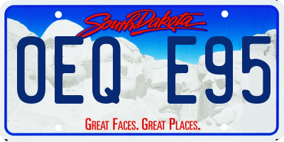 SD license plate 0EQE95