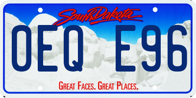 SD license plate 0EQE96