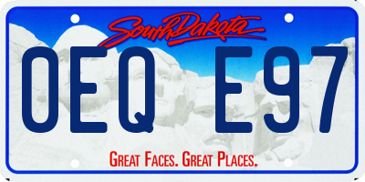 SD license plate 0EQE97