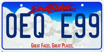 SD license plate 0EQE99