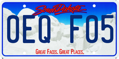 SD license plate 0EQF05