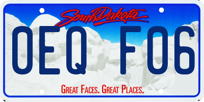 SD license plate 0EQF06