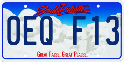 SD license plate 0EQF13
