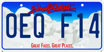 SD license plate 0EQF14