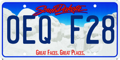 SD license plate 0EQF28