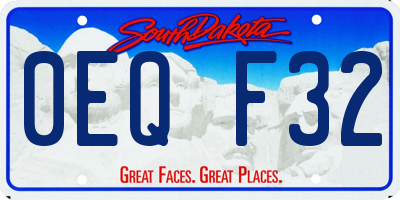 SD license plate 0EQF32