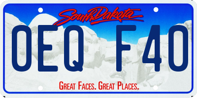 SD license plate 0EQF40