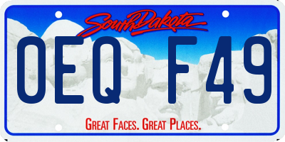 SD license plate 0EQF49